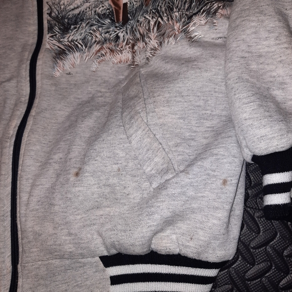 Vintage quilted lined animal print bomber unisex jacket - Picture 4 of 12